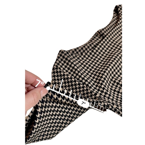 Black and Nude Houndstooth Dress with Belt Size M - Picture 15 of 16